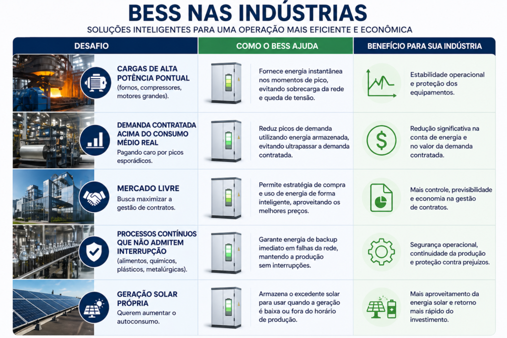 Vantagens do BESS Industrial