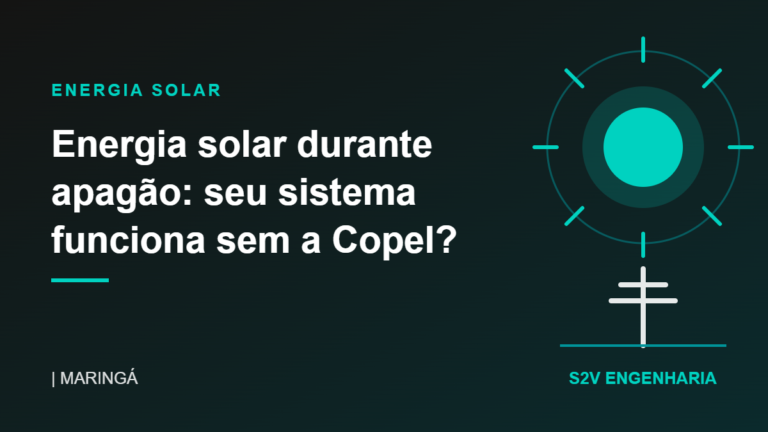 Energia e Bateria Solar em Maringá 49 Energia solar durante apagão: sistema solar comum desliga junto com a rede da Copel
